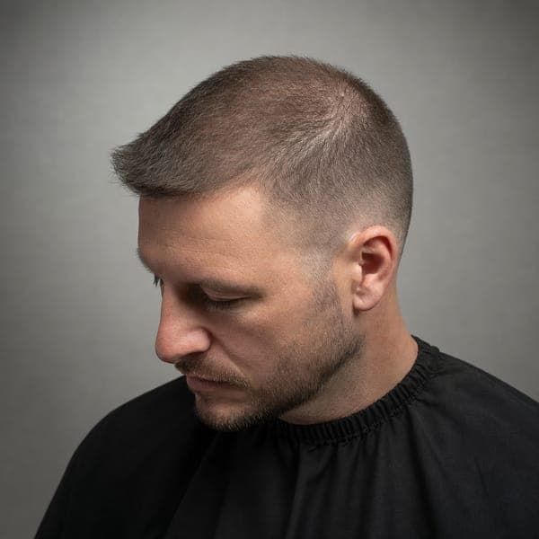 Buzz cut for thinning hair