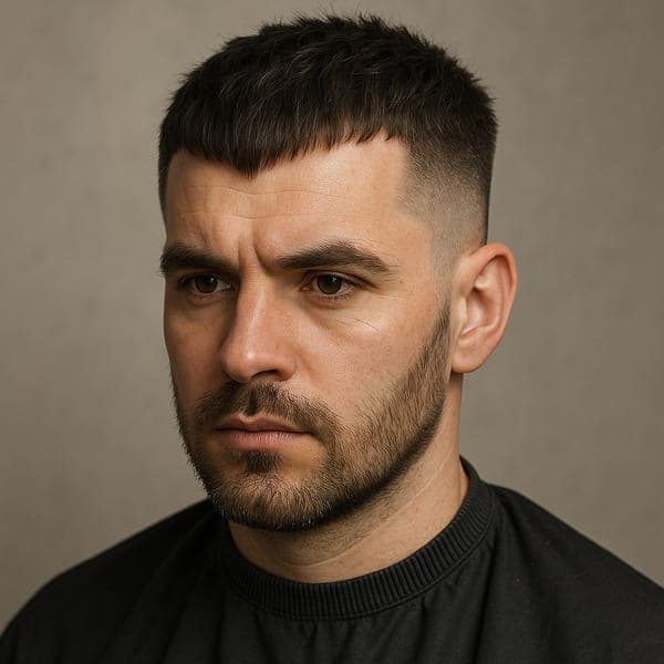 Crop haircut for a widow's peak